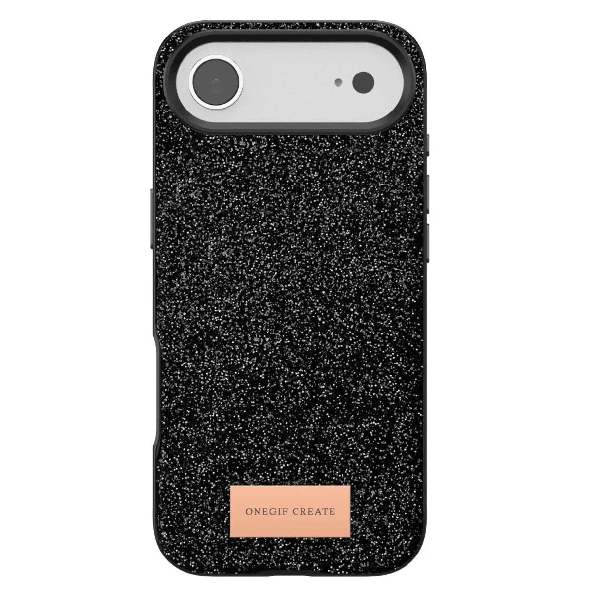 Onegif Apple İphone 17 Air Bright Simli Kapak - Siyah görsel 4