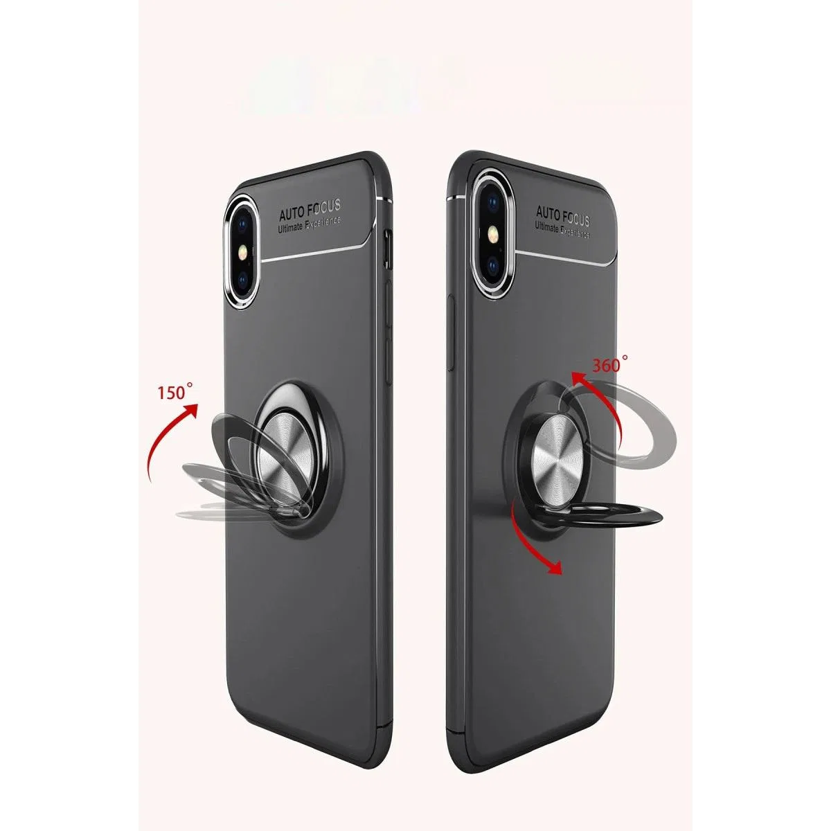 Apple İphone Xs Max Kılıf Range Yüzüklü Silikon - Mavi görsel 3
