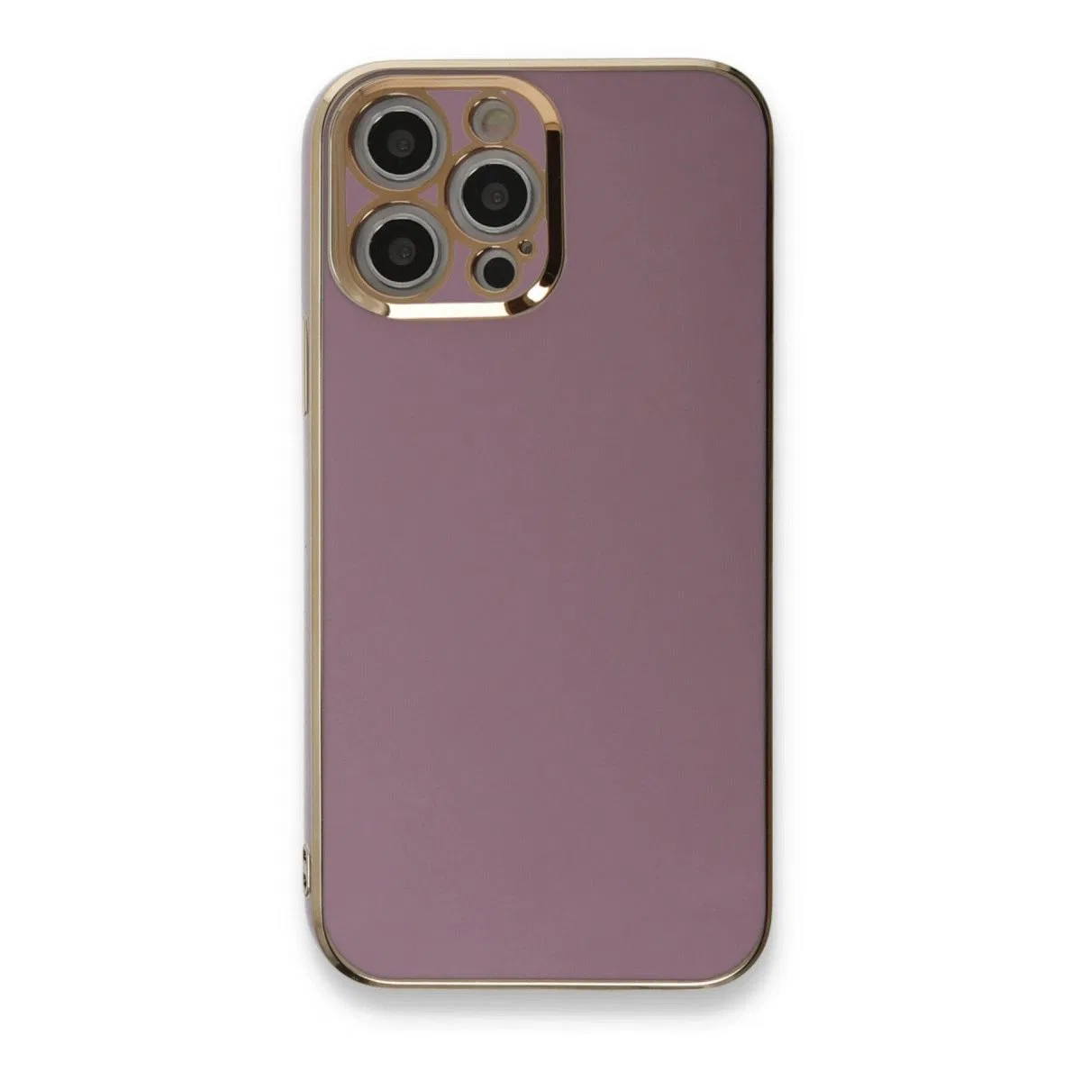 Apple İphone 12 Pro Max Kılıf Volet Silikon - Mor görsel 3
