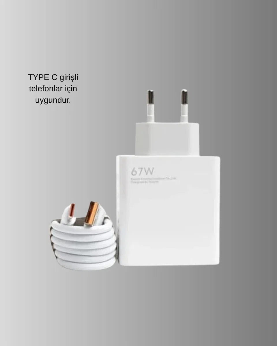 67W Turbo Type-C Hızlı Şarj Adaptörü – Akıllı Koruma Çipli, Hızlı Şarj Destekli görsel 5
