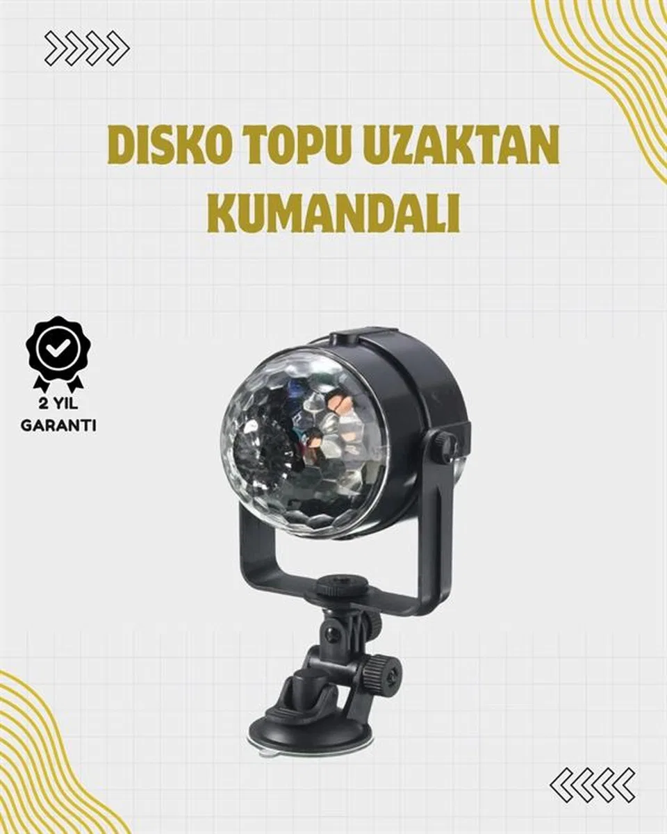 Uzaktan Kumandalı, Ses Kontrollü Led Disko Işığı - Parti Ve Kulüpler İçin