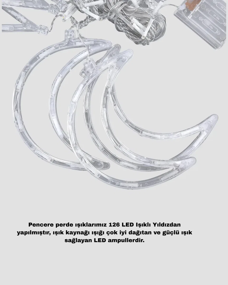 AY YILDIZ PERDE LED görsel 5
