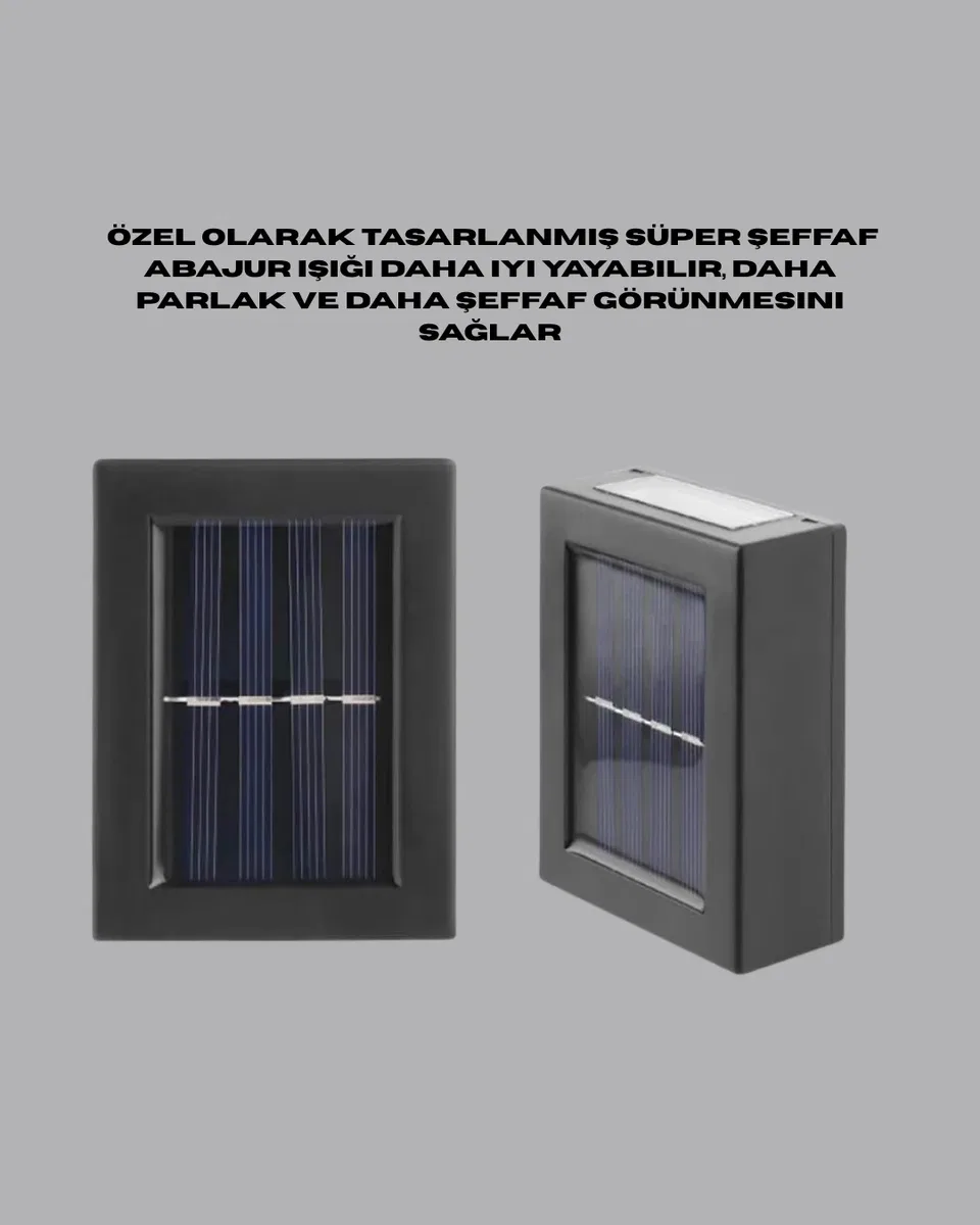 Şeffaf Abajurlu Duvar Tipi Solar IşıkYeni Nesil görsel 3