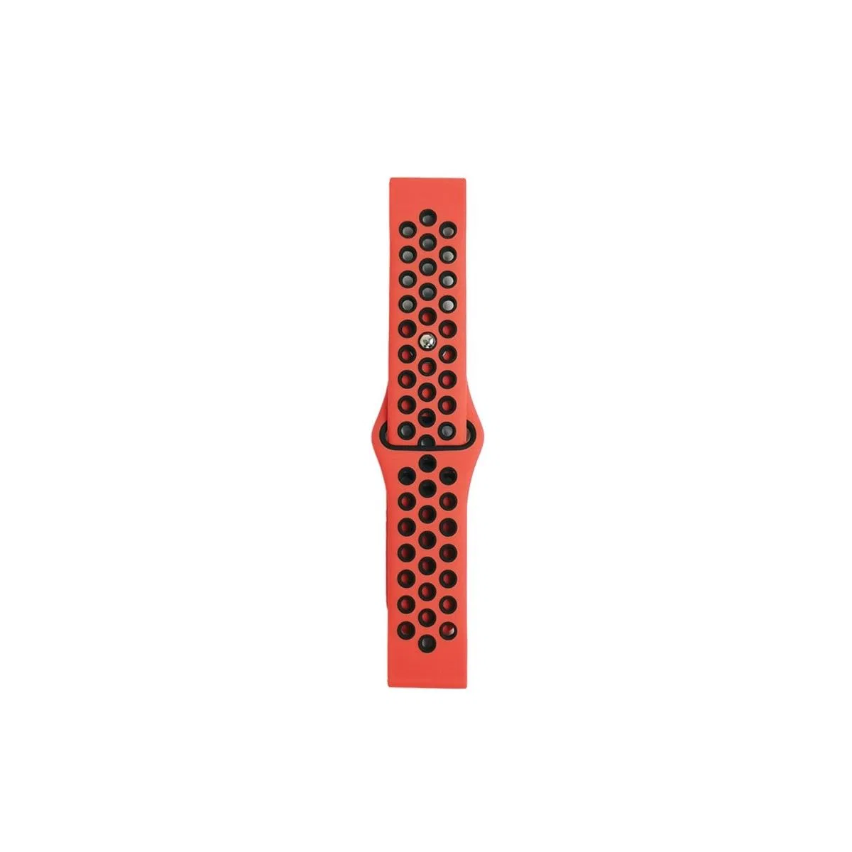 Watch 20mm Spor Delikli Kordon - Kırmızı-siyah görsel 2