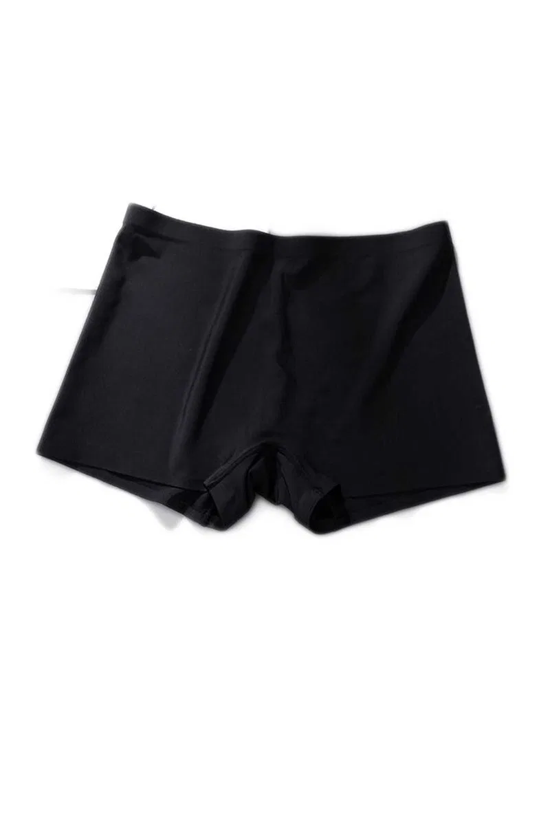 Kadın Dikişsiz Görünmez İz Yapmaz Mini Şort Boxer Siyah görsel 2