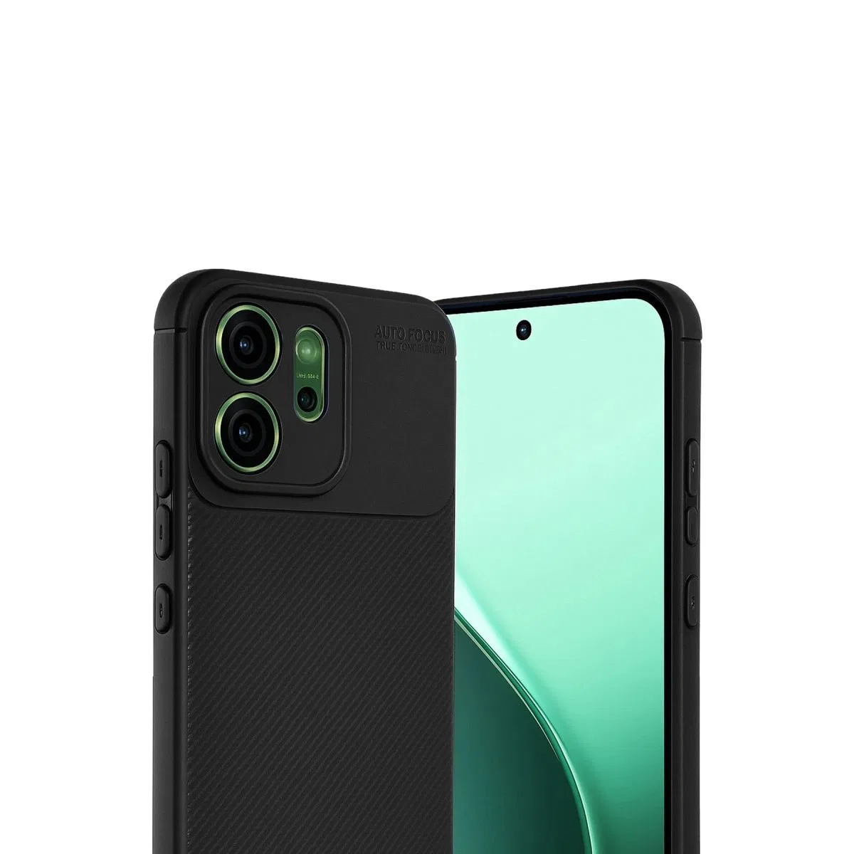 Oppo Reno 14f Auto Focus Karbon Kapak - Siyah görsel 2