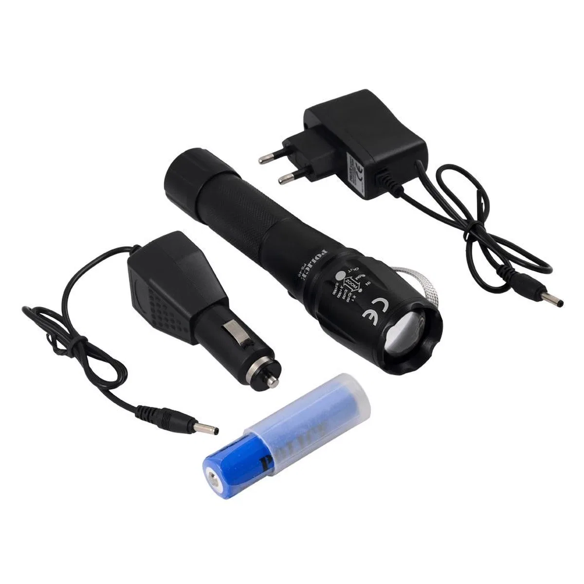 Ps-46 6 Led 5 Kademeli Zoomlu Şarjlı El Feneri görsel 2