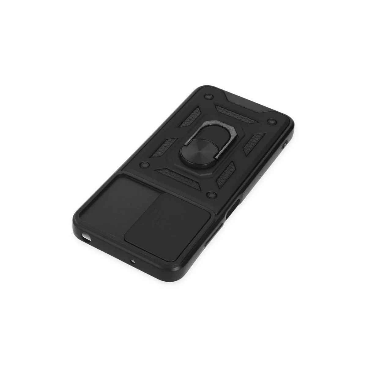 Xiaomi Poco M5 Kılıf Pars Lens Yüzüklü Silikon - Siyah görsel 4
