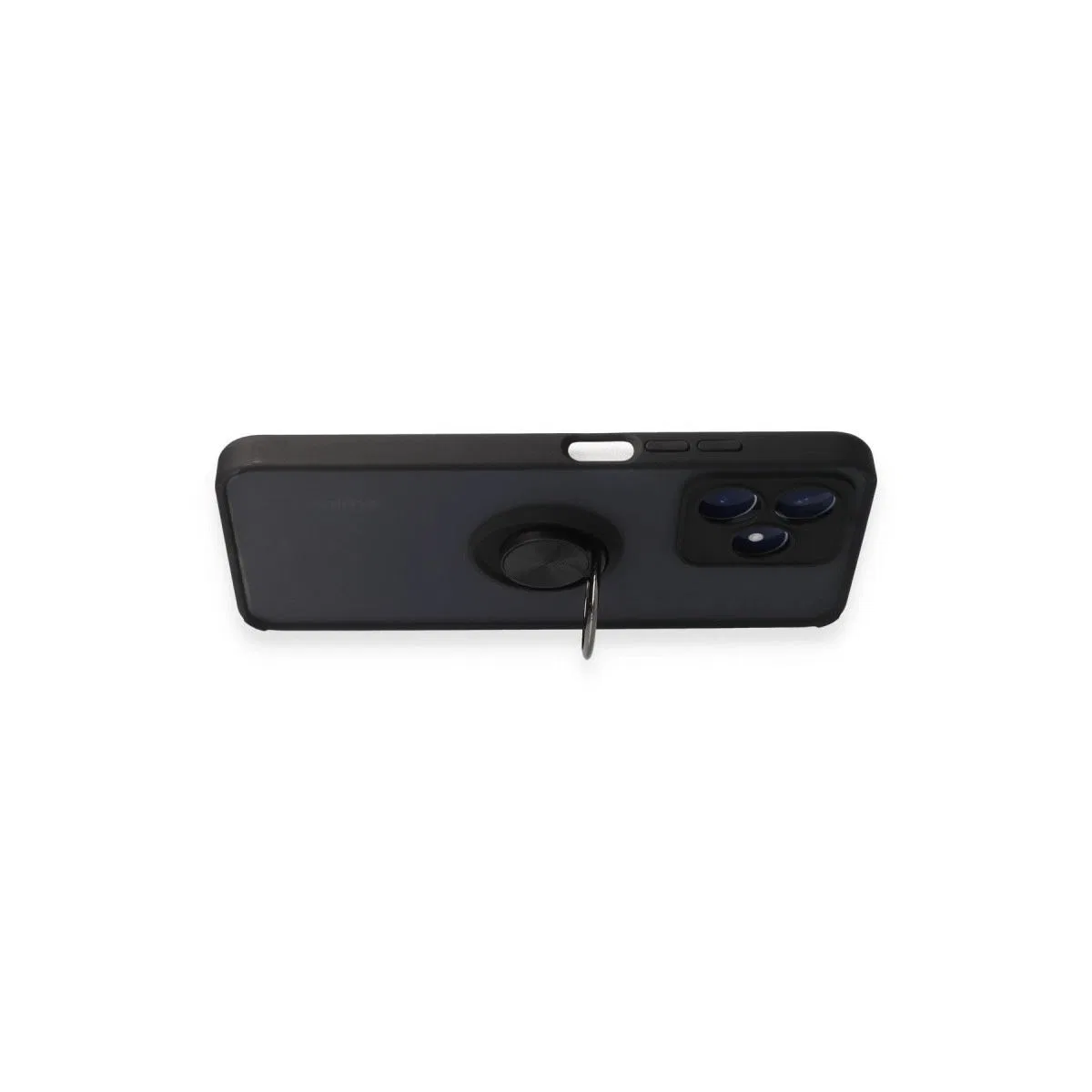 Realme C53 Kılıf Montreal Yüzüklü Silikon Kapak - Siyah görsel 3