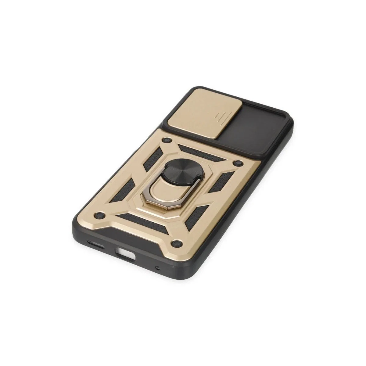 Xiaomi Poco X3 Gt Kılıf Pars Lens Yüzüklü Silikon - Gold görsel 5
