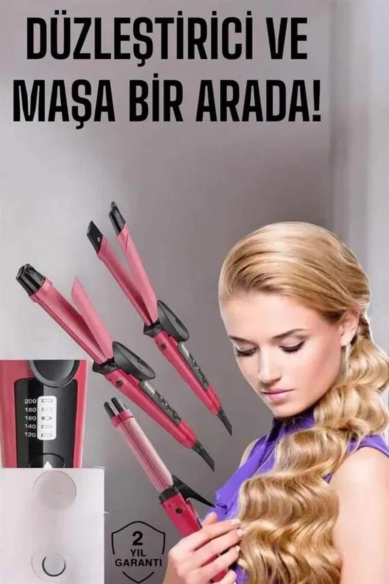Saç Şekillendirici Düzleştirici Ve Maşa Isı Ayarlı görsel 2
