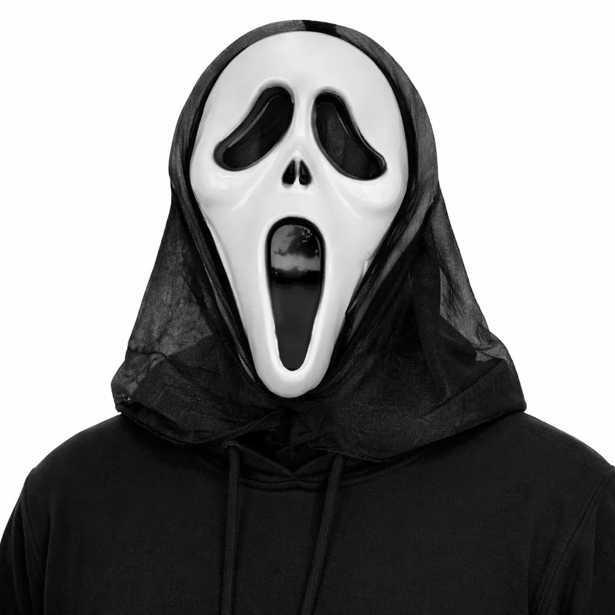 Kapşonlu Çığlık Maskesi Scream Maskesi - Hayalet Maskesi 33x21 Cm görsel 2