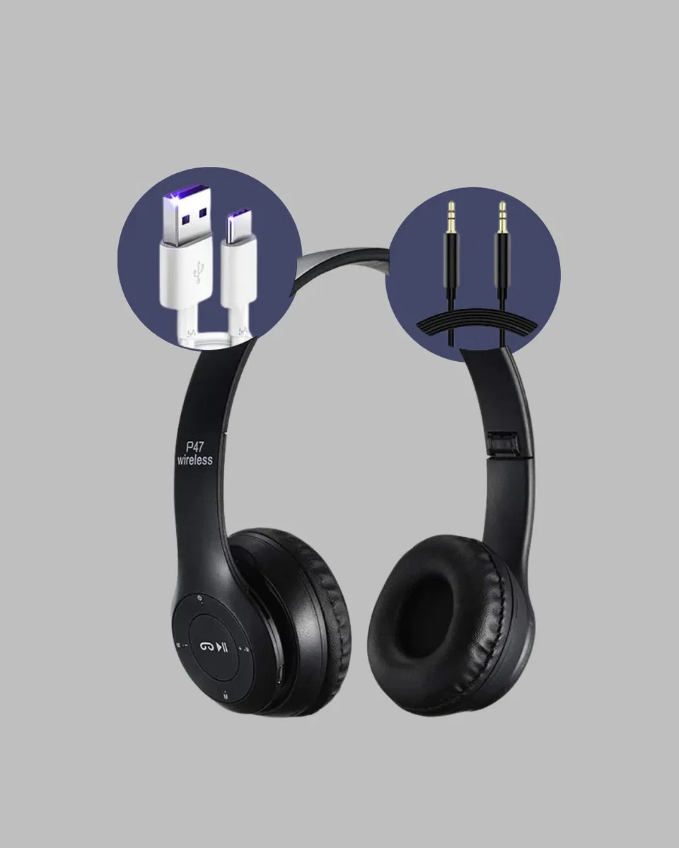 Kablolu & Kablosuz Kullanım Seçeneği Sunan Stereo Bluetooth Kulaklık görsel 2