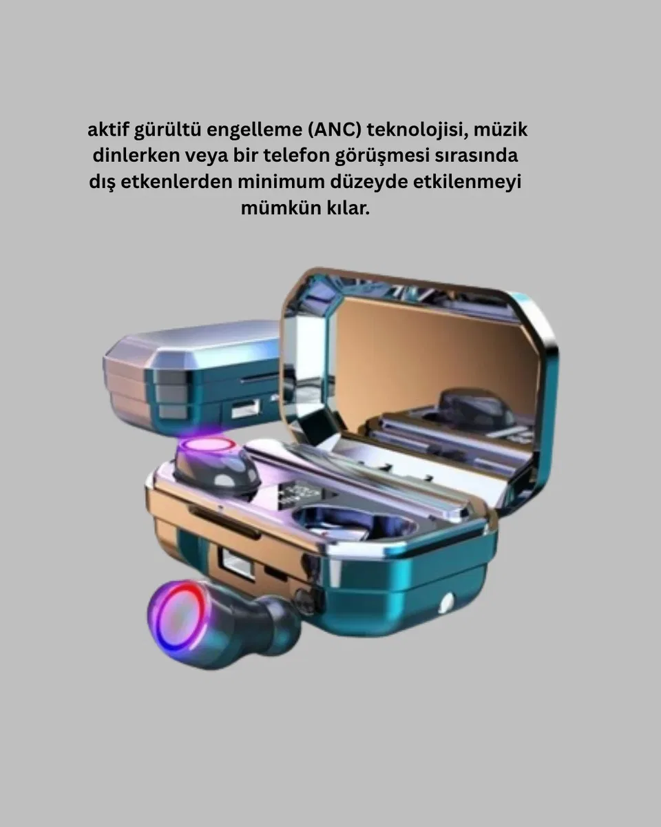 ANC Teknolojili Bluetooth Kulaklık – Aktif Gürültü Engelleme görsel 5