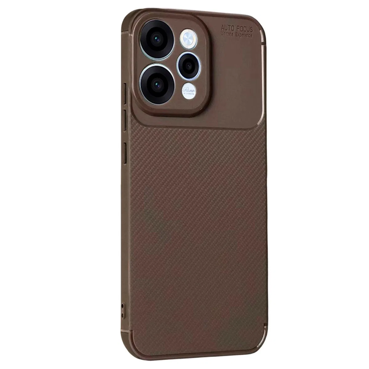 Oppo Reno 15 Auto Focus Karbon Kapak - Kahverengi