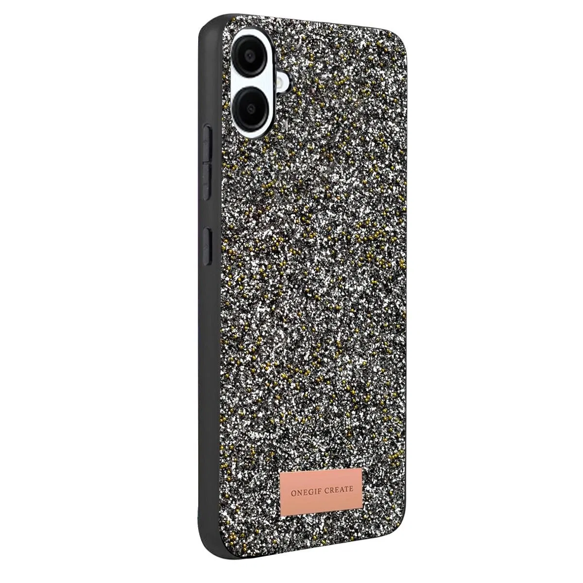 Onegif Samsung Galaxy A07 4g Bright Simli Kapak - Gold görsel 3