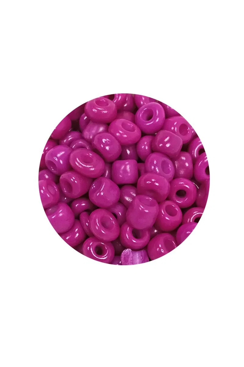 Dökme Cam Kum Boncuk Büyük Boy (6/0) 4 mm - 60 Gram - Eflatun - BNC138 görsel 2