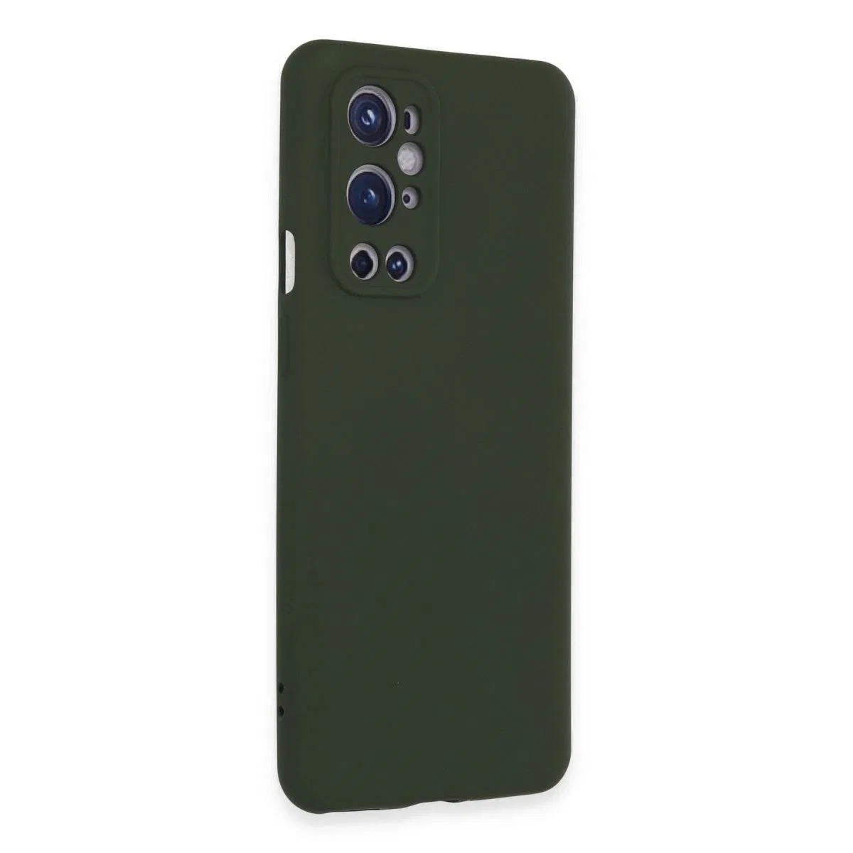 One Plus 9 Pro Kılıf Nano İçi Kadife Silikon - Koyu Yeşil görsel 2