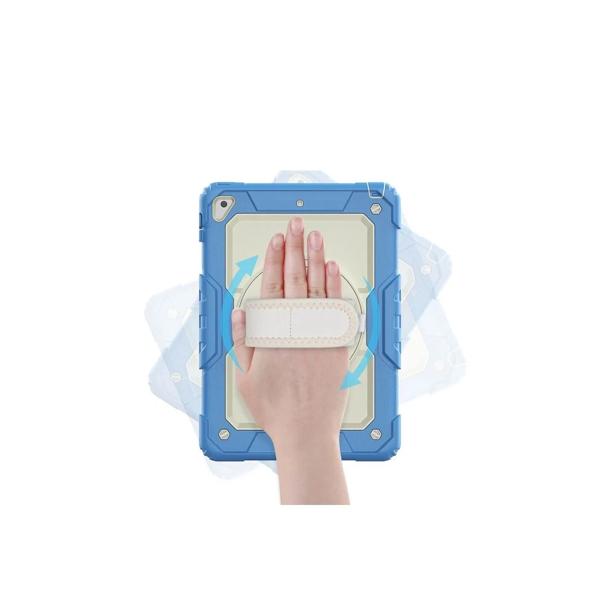 Apple İpad 5 Air 9. 7 Kılıf Strap New Tablet Kapak - Mavi görsel 3