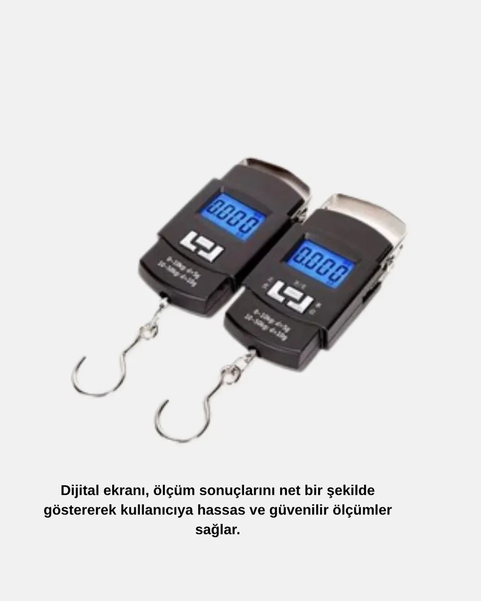 Dijital El Kantarı – 50 Kg Taşıma Kapasiteli, Taşınabilir Hassas Tartı görsel 3