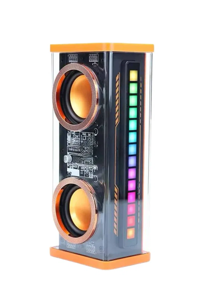 Şeffaf Mecha Taşınabilir Bluetooth Hoparlör Kablosuz Yüksek Ses Kaliteli görsel 2