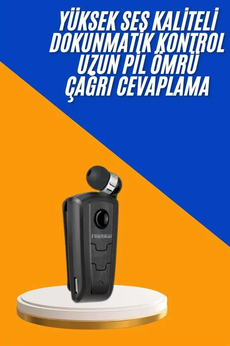 Mikrofonlu Makaralı Bluetooth Kulakiçi Kulaklık Android ve İOS Uyumlu görsel 2