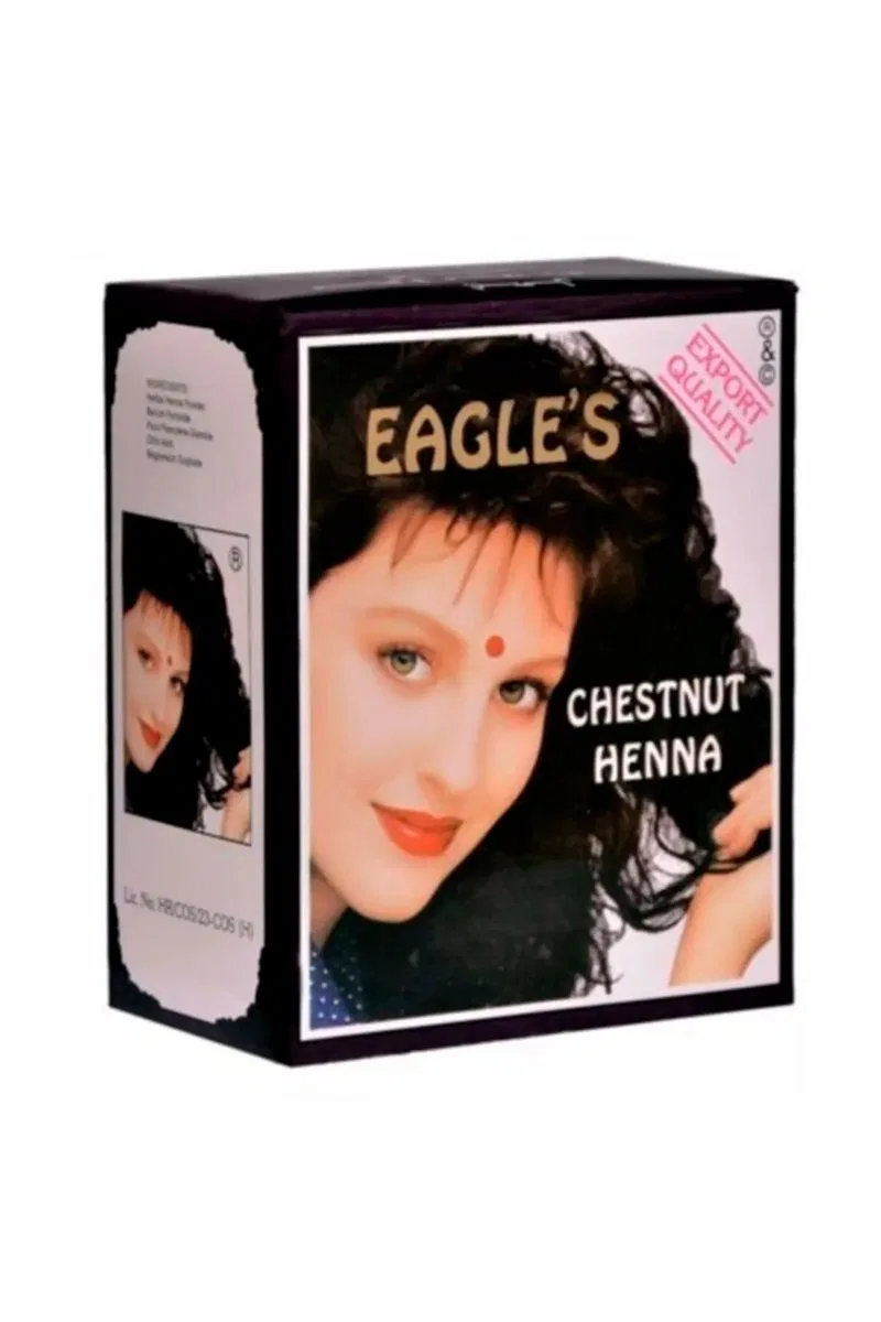 Eagle's Orijinal Hint Kınası Saç Boyası Kestane Rengi - Chestnut Henna görsel 2