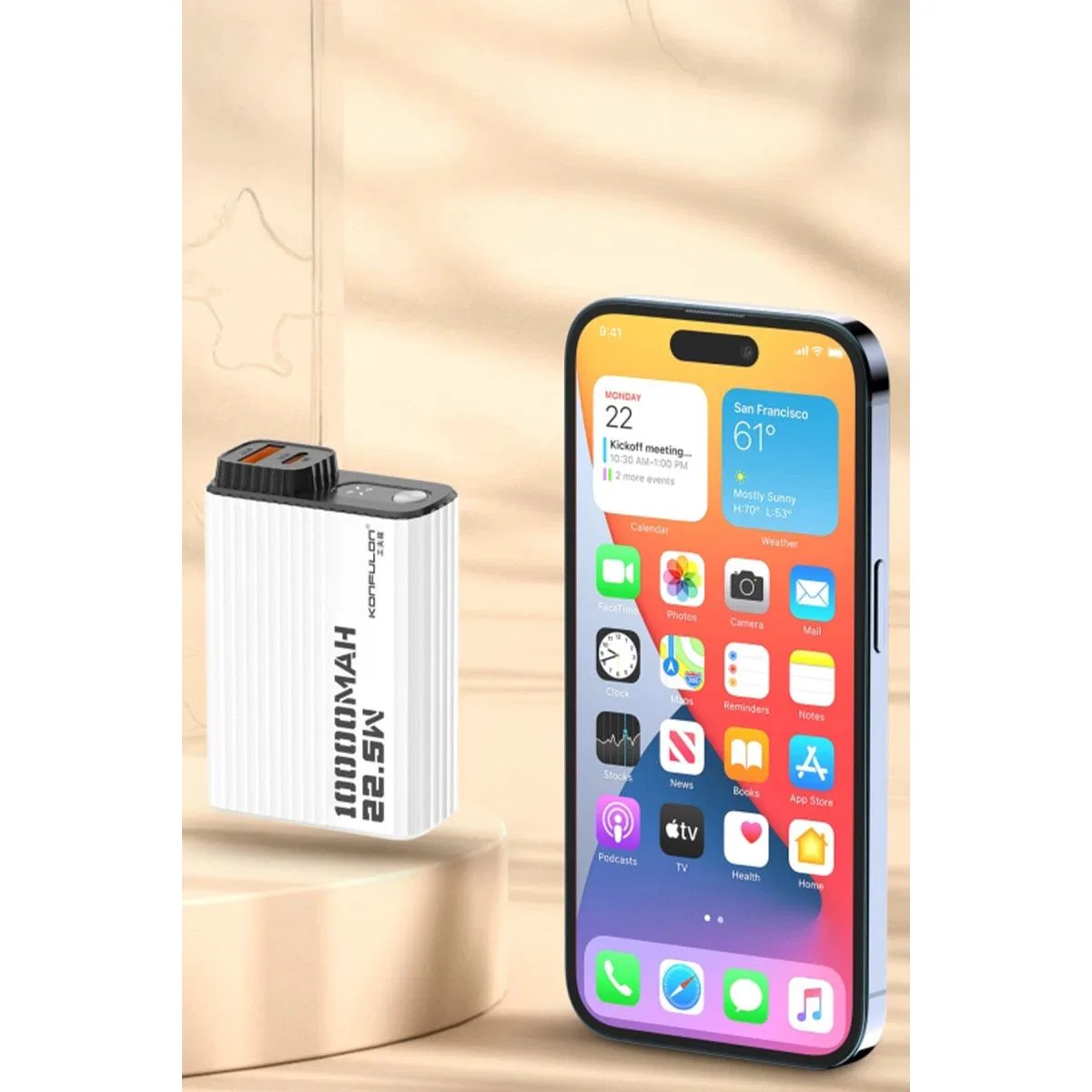 A40Q 10. 000 Mah Pd 20w Mini Powerbank - Siyah-beyaz görsel 4