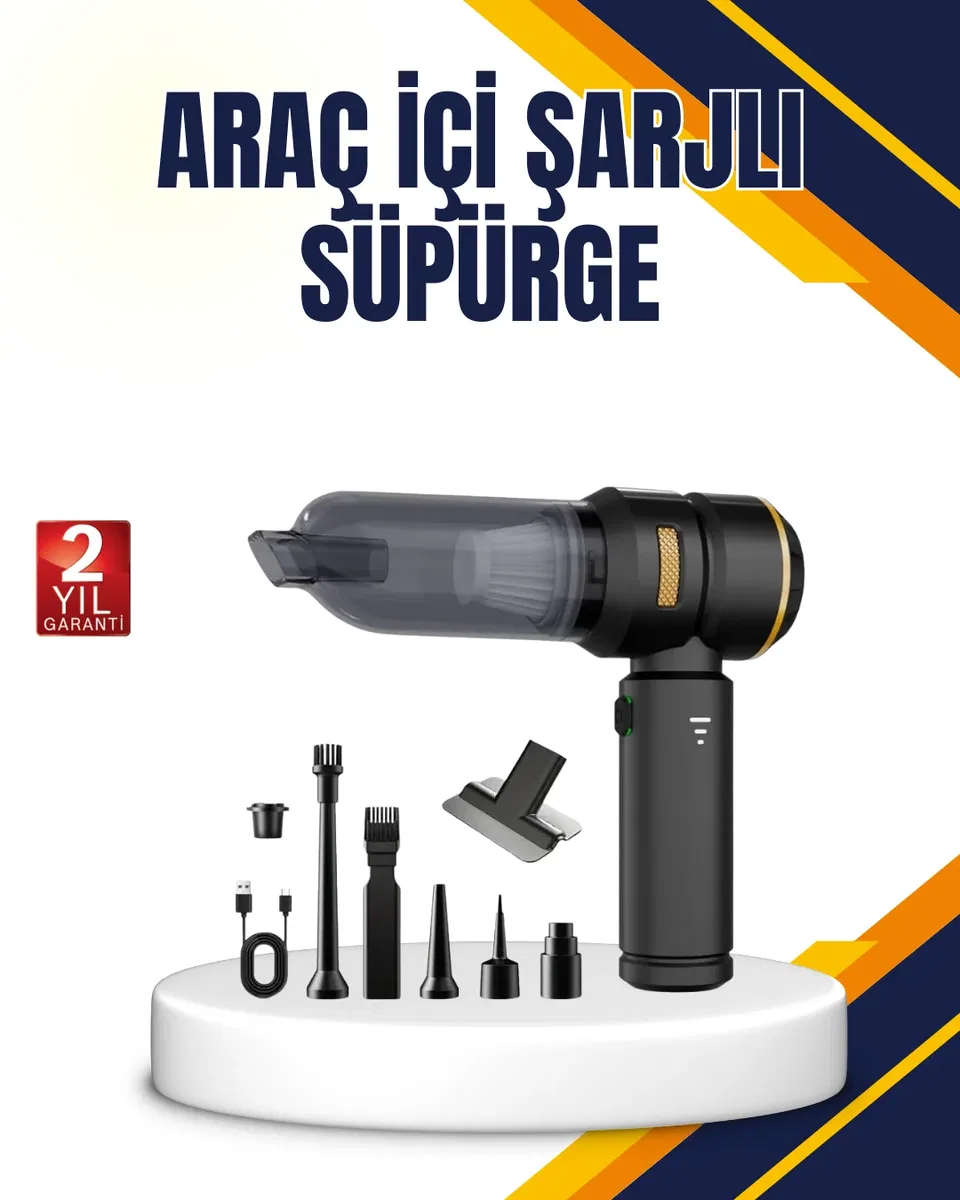 15000 PA Emiş Gücü ve Hava Üfleme Özellikli Şarjlı Süpürge