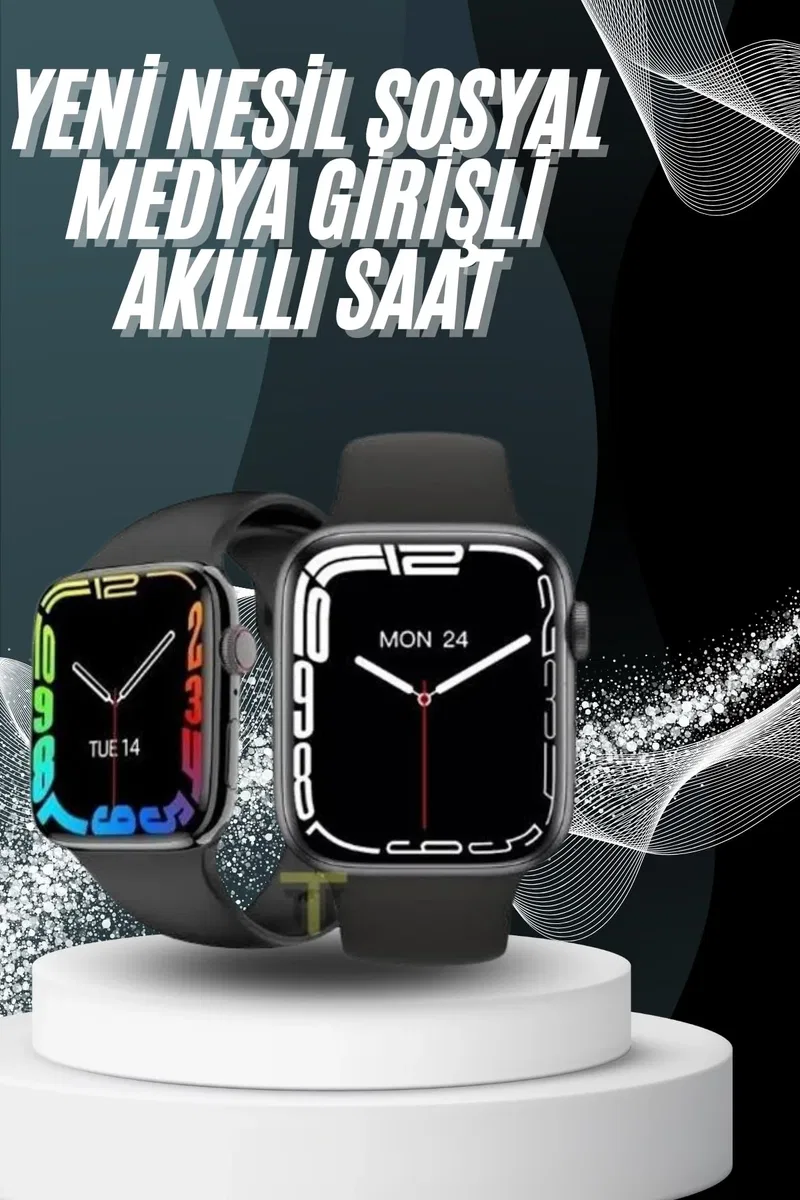Yeni Model Akıllı Saat Dokunmatik Ekran Uni Amoled Ekran 44 mm