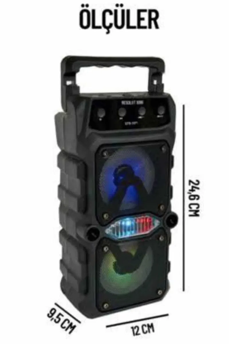 Büyük Boy Bluetooth Hoparlör Çoklu Bağlantı Çift Çıkışlı Taşınabilir Kesintisiz görsel 3