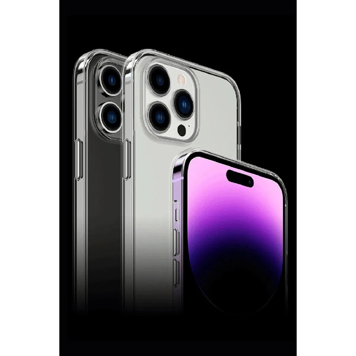 Apple İphone 14 Pro Max Kılıf Tron Şeffaf Magsafe Kapak - Mavi görsel 4