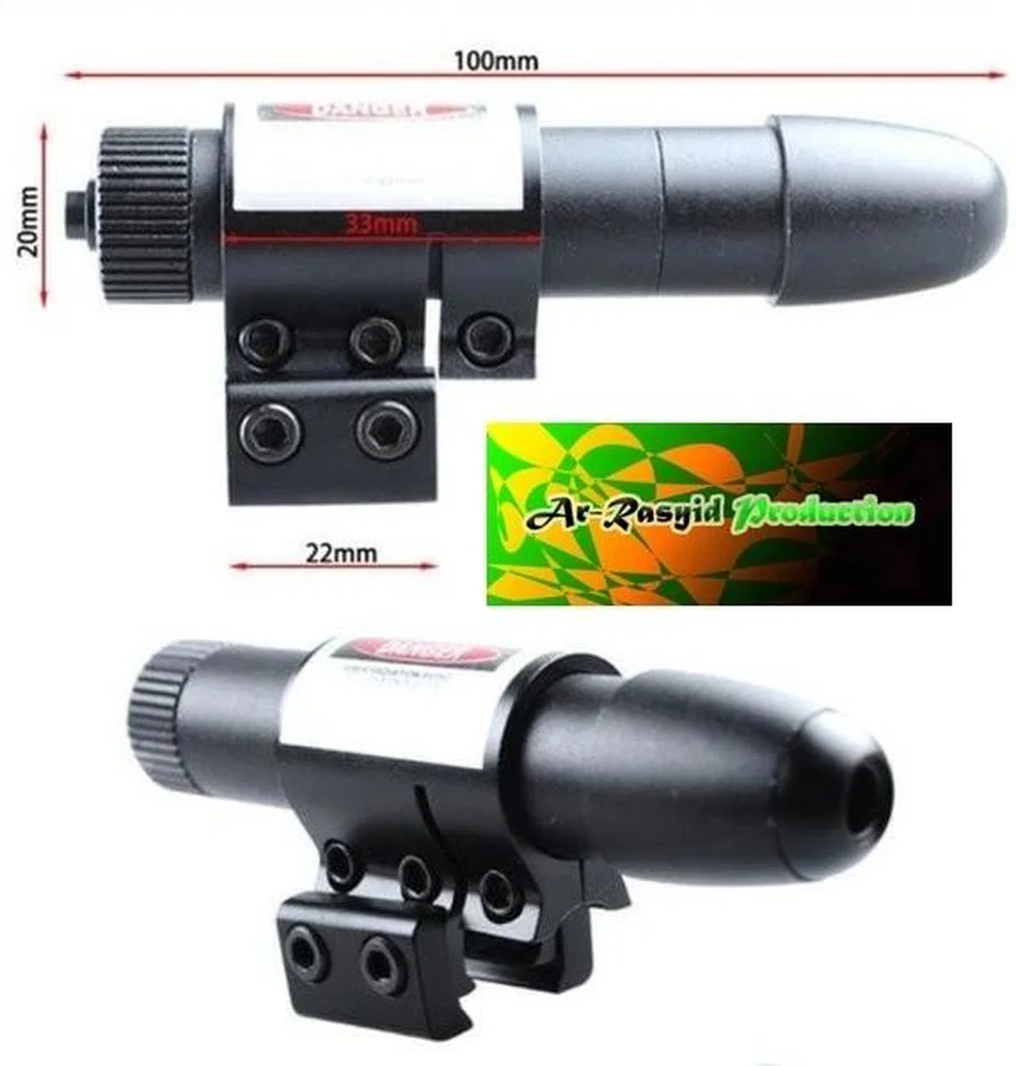 Avcılar İçin Ayarlanabilir Taktik Kırmızı Lazer Sight görsel 8
