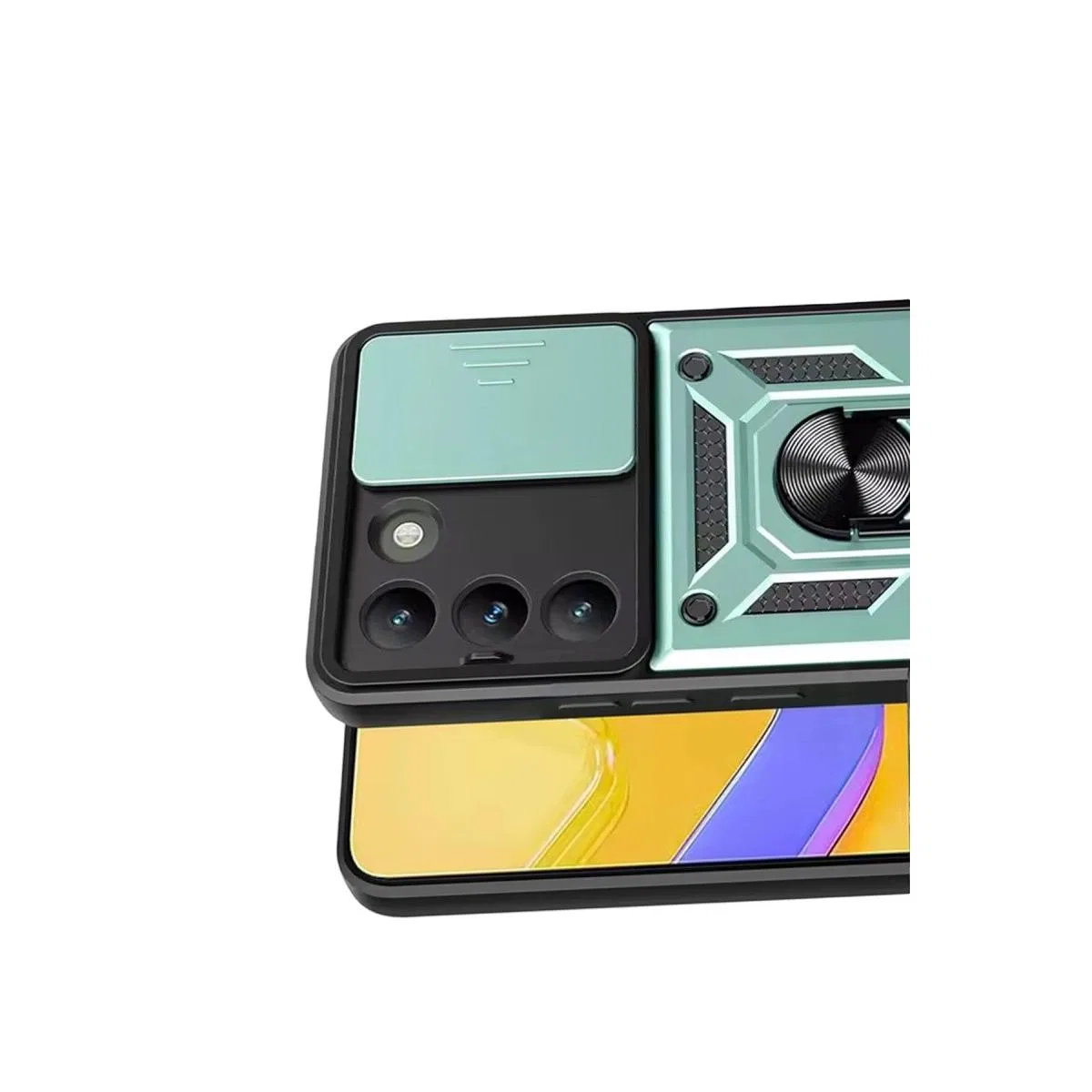 Vivo V30 Lite 4g Pars Lens Yüzüklü Silikon - Yeşil görsel 2