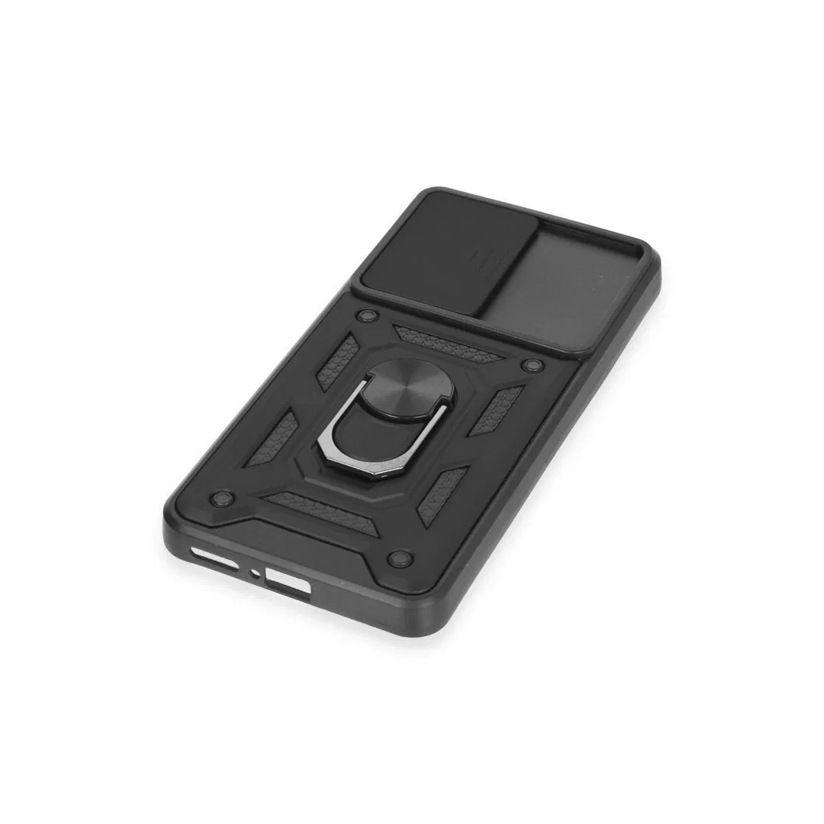 Xiaomi Mi 12t Pro Kılıf Pars Lens Yüzüklü Silikon - Siyah görsel 5