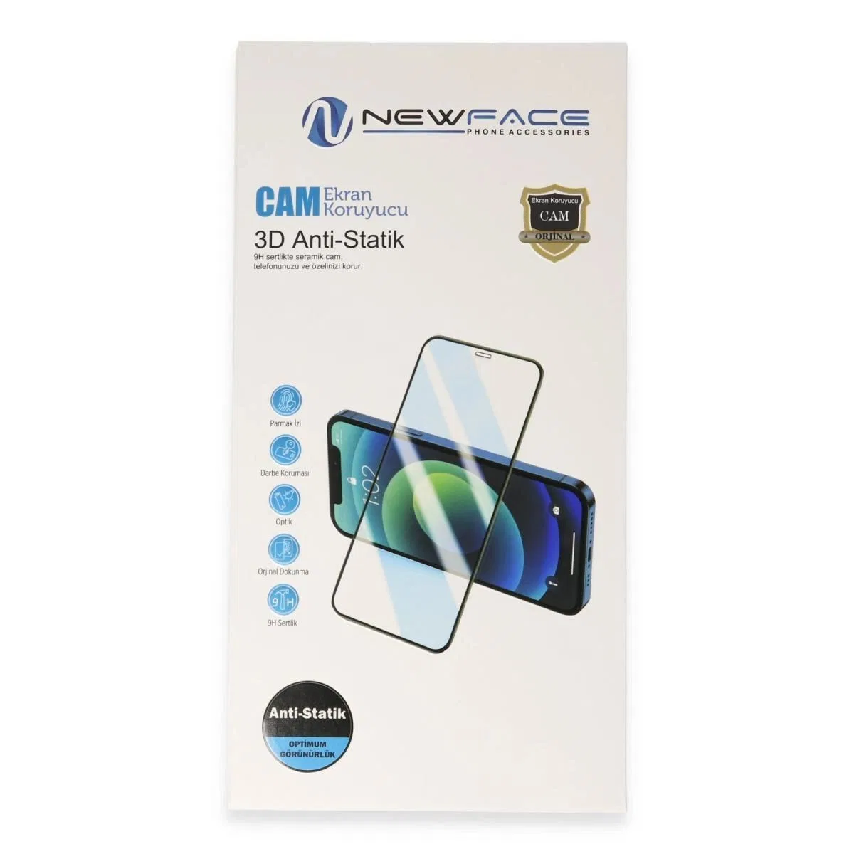Newface Tecno Spark 50 3d Antistatik Cam Ekran Koruyucu - Şeffaf