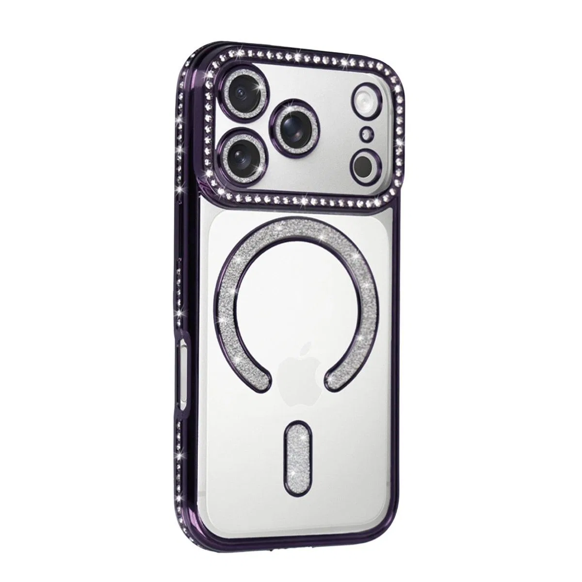 Apple İphone 17 Pro Max Joke Simli Magneticsafe Kılıf - Derin Mor görsel 2