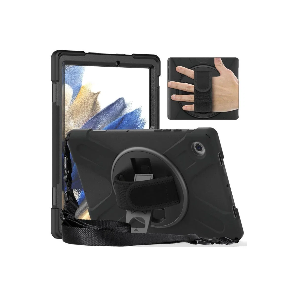 Samsung Galaxy Tab A9 Plus Kılıf Amazing Tablet Kapak - Siyah görsel 4