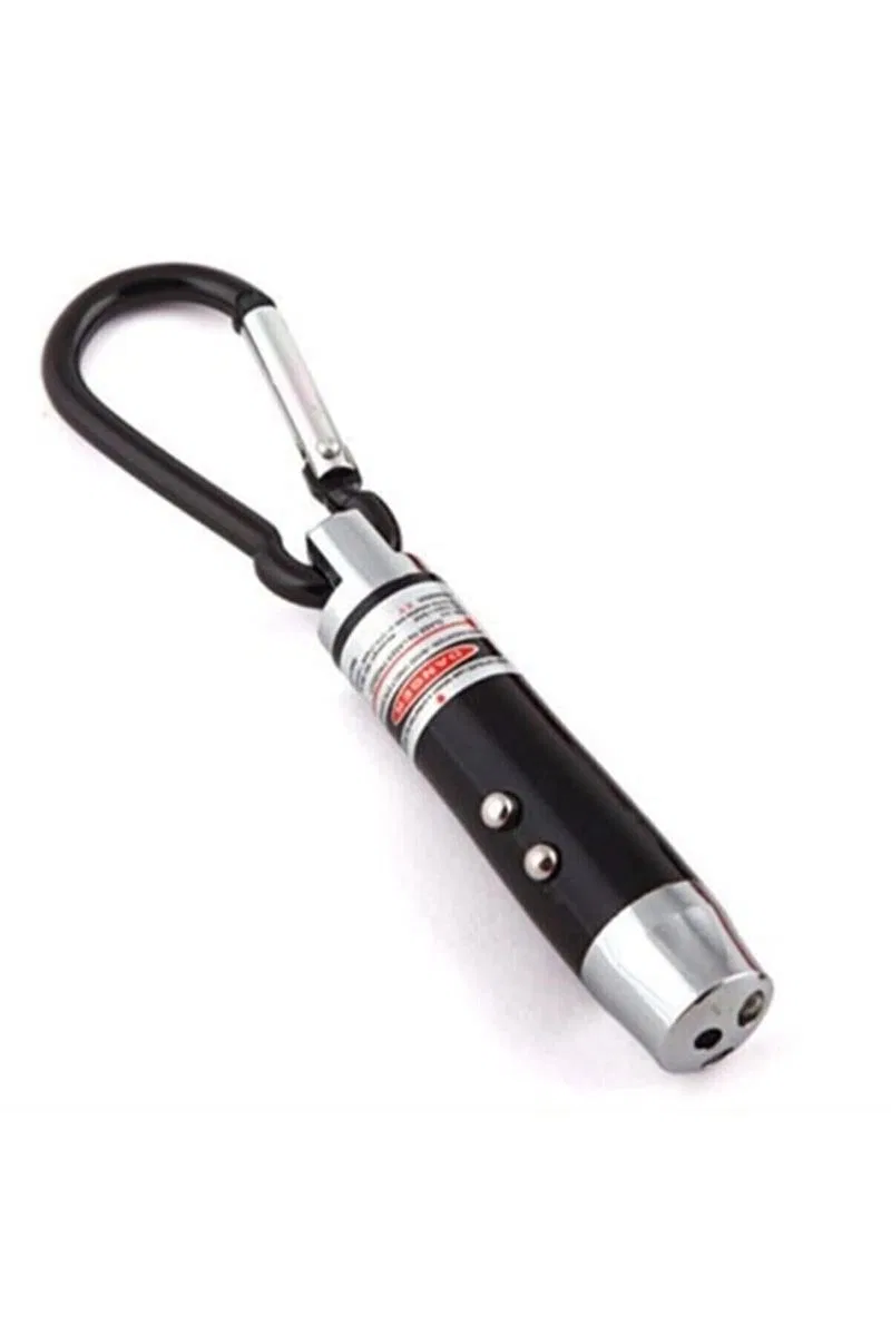 El Feneri Anahtarlık Işıklı Anahtarlık 3 Fonksyonlu Lazer Led Fener görsel 3