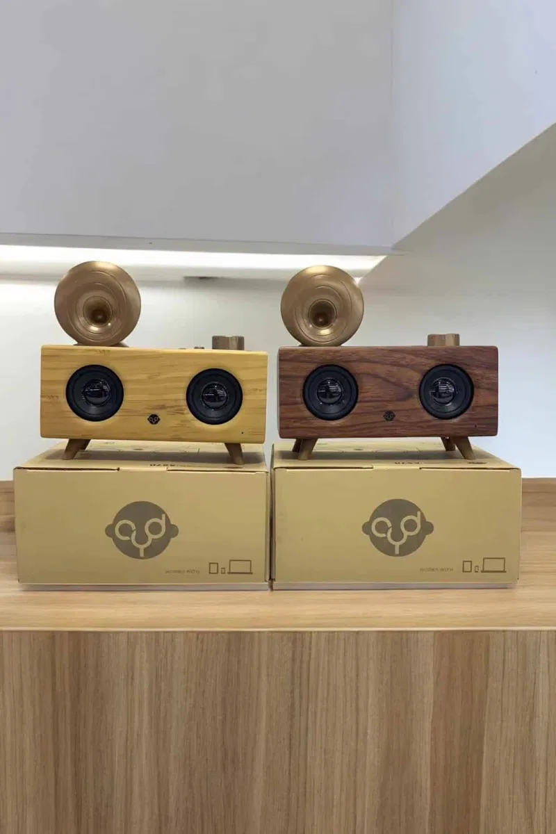 Çalar Radyo Müzik Kutusu Nostaljik Hoparlör Speaker görsel 3