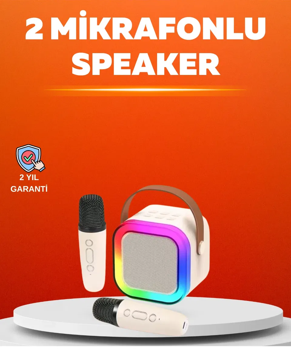 Ses Efektli Mikrofonlu Kablosuz Karaoke Sistemi