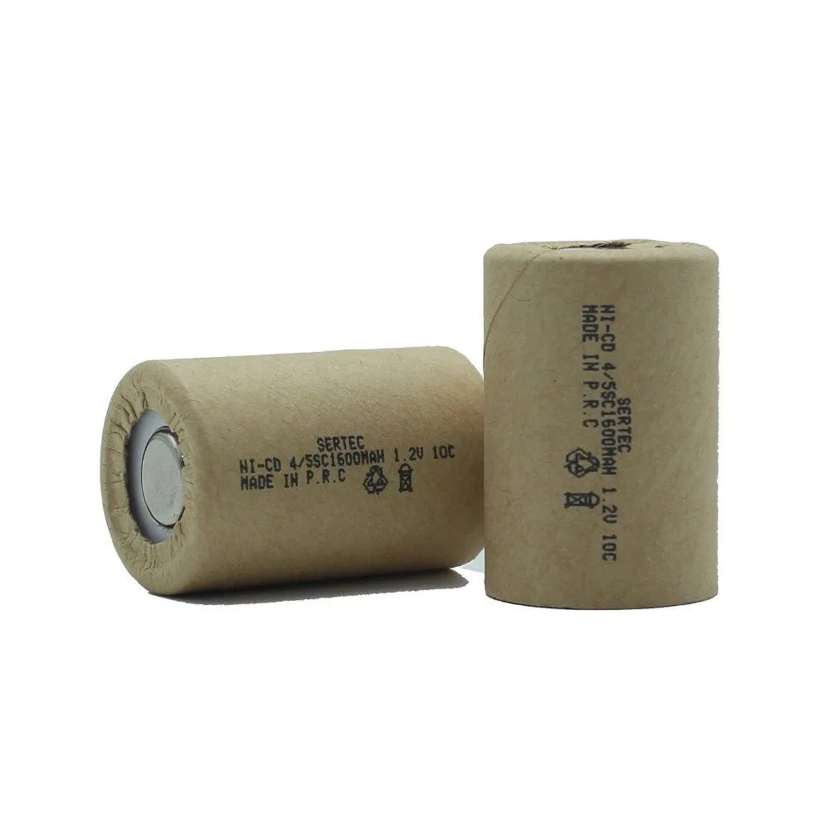 Sertec 1. 2v Ni-cd 4/5 Sc 1500 Mah Kağıt Şarjlı Pil 10c (başsız/flat Head)