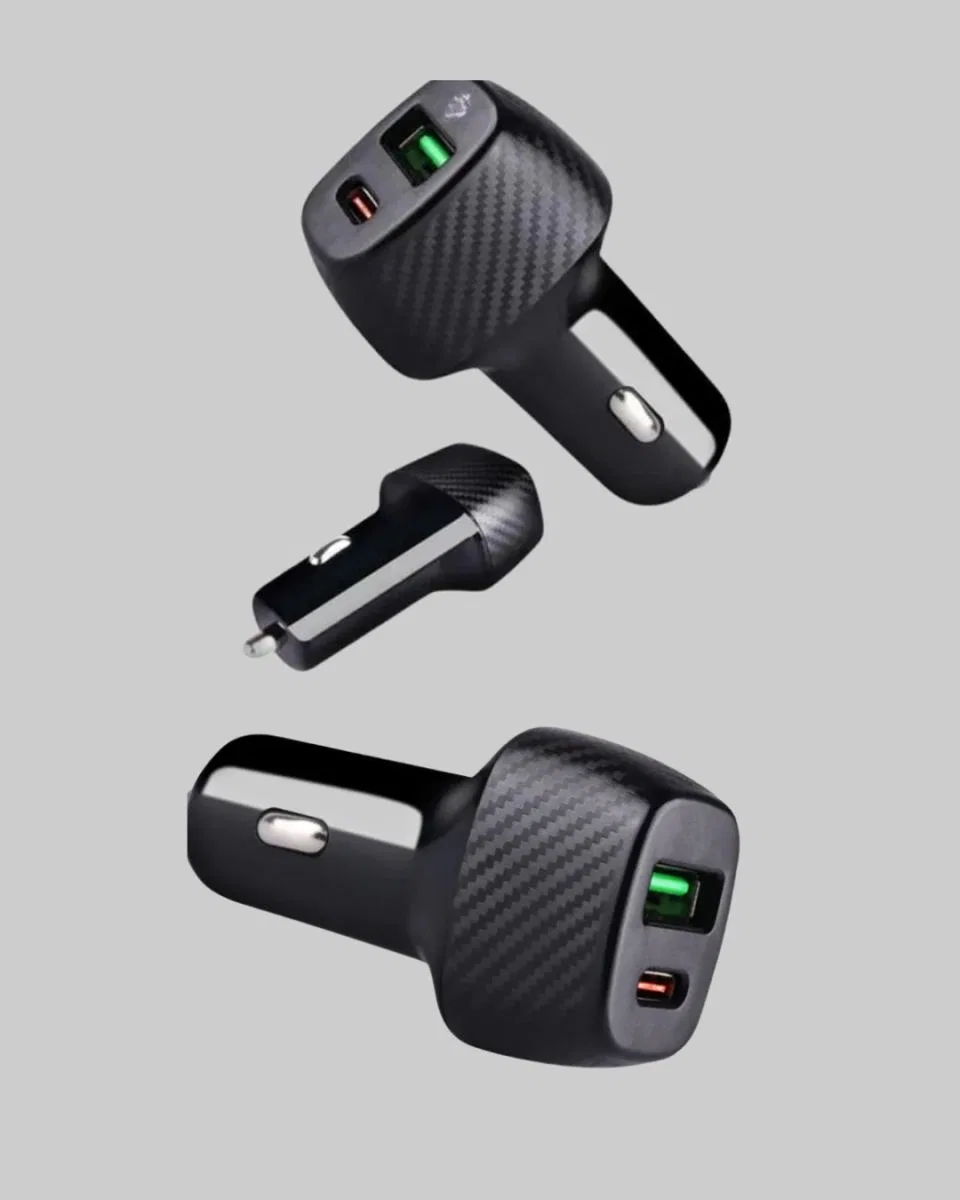 Araç Tipi Hızlı Şarj Adaptörü Type-c Pd Usb Çift Port Kompakt görsel 4