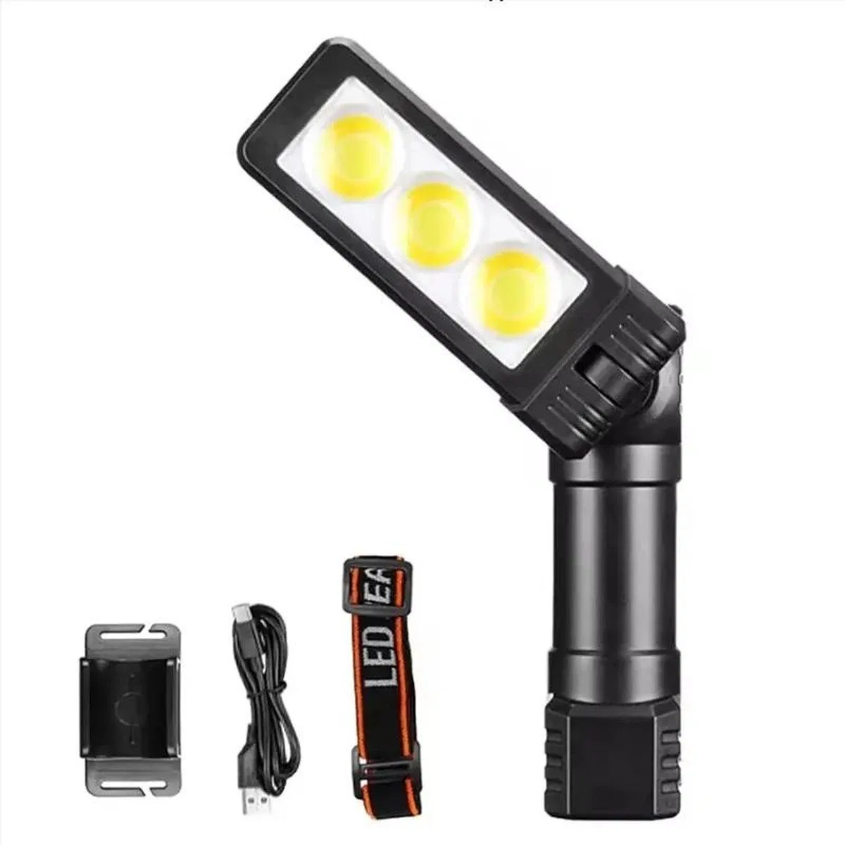 Gs-225 3 Led Usb Şarjlı Çok Fonksiyonlu Kafa Feneri görsel 3