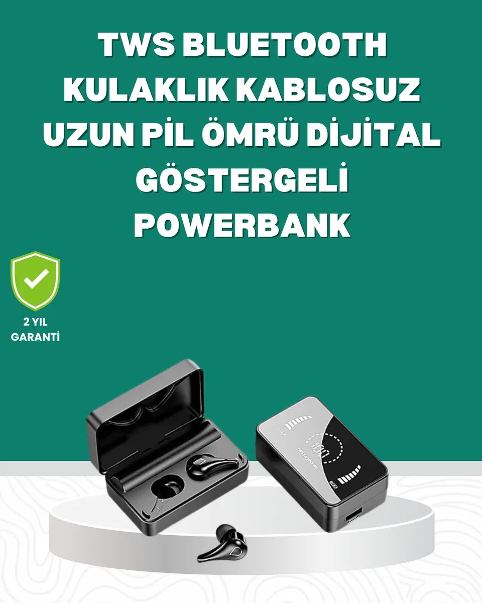 Ayna Tasarımlı Şarj Kutulu Bluetooth 5. 1 Kulaklık