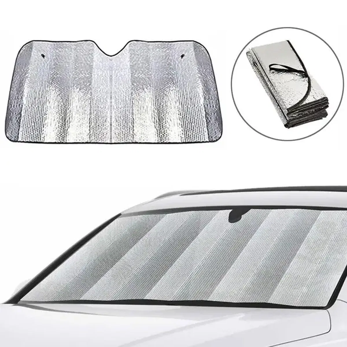 Isı ve Güneş Yansıma Önleyici Oto Ön Cam Güneşliği Opel Astra Fiat Egea Hyundai i20 Renault Megane