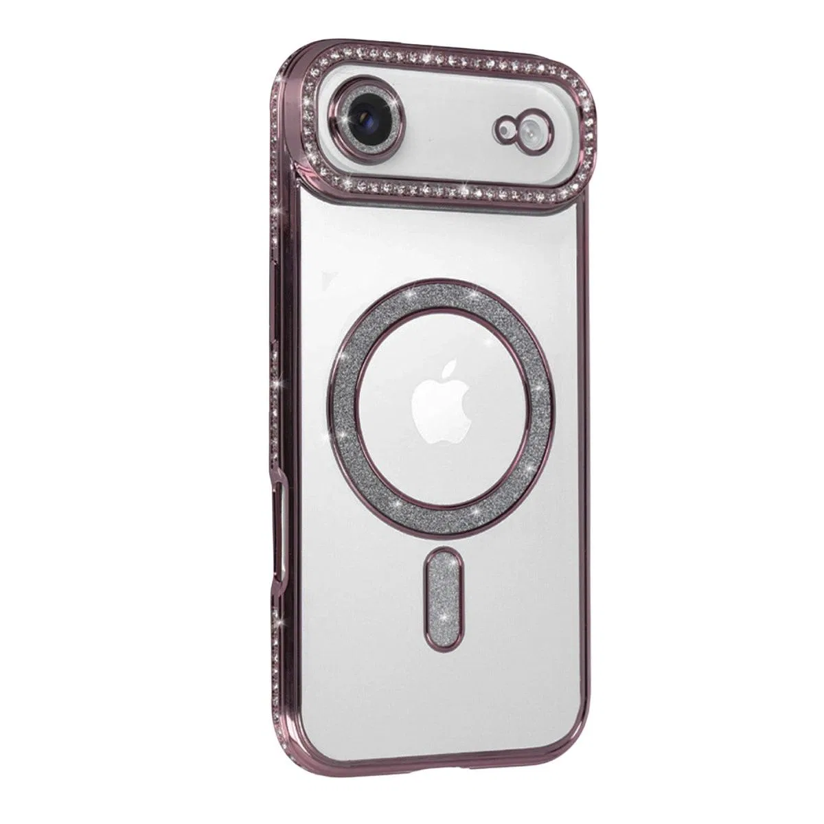Apple İphone 17 Air Joke Simli Magneticsafe Kılıf - Pembe görsel 2