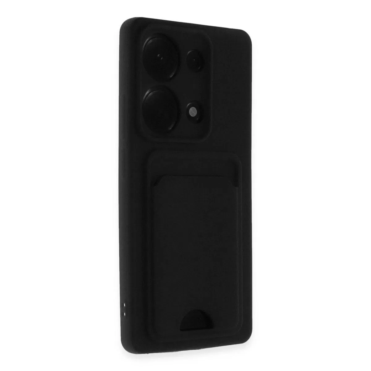 Xiaomi Redmi Note 13 Pro 4g Kılıf Kelvin Kartvizitli Silikon - Siyah görsel 2