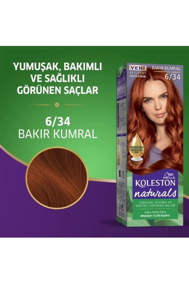 Naturals Saç Boyası Bakır Kumral 6/34 2x Paket görsel 2