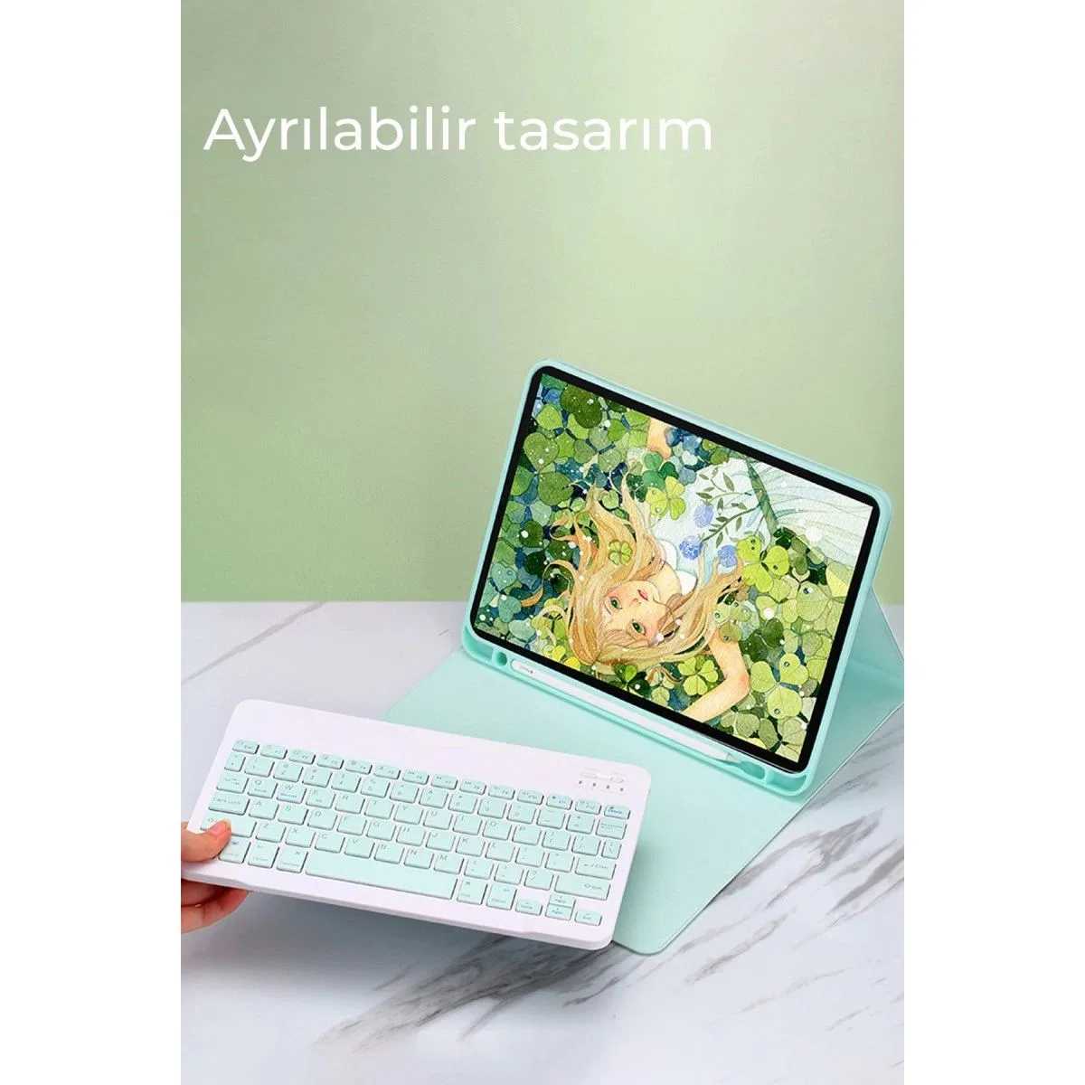 Apple İpad 5 Air 9. 7 Kılıf Kc01 Smart Klavyeli Tablet Kılıfı - Siyah görsel 2